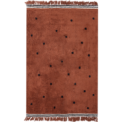 LAZA - Vloerkleed - Bruin - 140 x 200 cm - Katoen