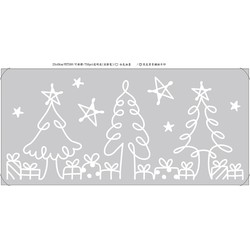 White Window Deco 23X49 cm Xmas Tree Snowman Xmas Train