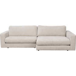 Duncan modulaire gestoffeerde hoekbank lichtgrijs/beige - rechts - 258 cm
