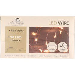 Anna's Collection Draadverlichting - koper - 20 leds - 100 cm - Lichtsnoeren