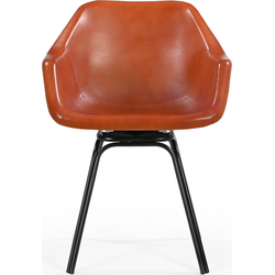 Draaibare Bridge-stoel van leer L44 cm - ROCKIE