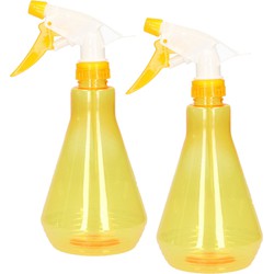 2x stuks plantenspuiten geel 500 ml - Plantenspuiten