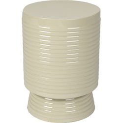 Bijzettafel Rond - IJzer Ivoor - 25x25x36cm - Sven