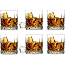 Glasmark Whiskeyglazen - 6x - Diamond - 280 ml - glas - waterglazen - Whiskeyglazen