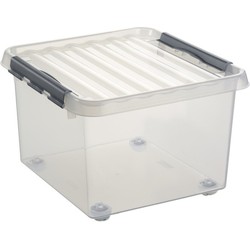 Kunststof stapelbare opbergbak 26 liter 40 x 40 x 28 cm - Opbergbox