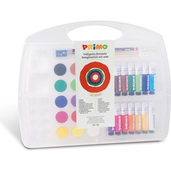 Primo Primo Fantasia: case with 14 poster paint tubes 12 ml and 15 watercolours diametre 30 mm, 1 brush, 1 HB pencils, 1 eraser, 1 sharpener, 1 mixing palette