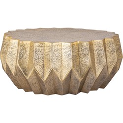 PTMD Viya Gold aluminum coffeetable low wide angles