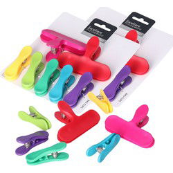 Excellent Houseware vershoudklemmen/vershoudclips - 21x - multicolor - kunststof - Vershoudknijpers