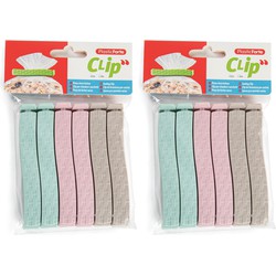 12x Gekleurde keuken afsluitclips / vershoudclips 11 cm - Vershoudknijpers