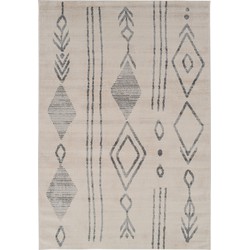 Vercai Rugs Firenze Collectie - Laagpolig Vloerkleed - Polypropyleen - Ivoor Beige - 160x230 cm