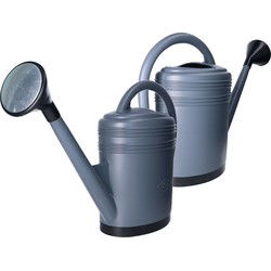 EDA Gieter - 2x - grijs - kunststof - metalen broeskop - 15 liter - Gieters