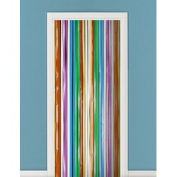 Vliegengordijn/deurgordijn - Set van 2x stuks - multikleur - 90 x 200 cm - universeel - Vliegengordijnen
