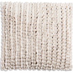 Knit Factory Sara Sierkussen - Beige/Marron - 50x50 cm - Inclusief kussenvulling