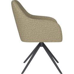 Housecraft Living Otis Eetkamerstoel Draaibaar Metaal Pistache groen
