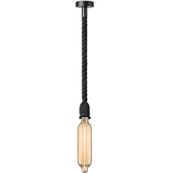 Home sweet home hanglamp Leonardo zwart Tube - amber