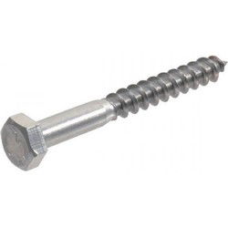 Houtdraadbout 6x60mm rvs