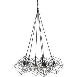 Light&living Hanglamp 6L 25x25x26 cm KUBINKA mat zwart