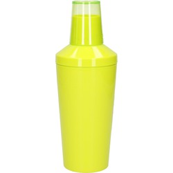 Cocktailshaker van kunststof in het groen 500 ml - 23 cm hoog - Cocktailshakers