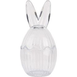 Clayre & Eef Glazen potje Ei Ø 8x17 cm Transparant Glas