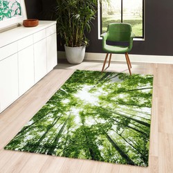 Vernazza Modern Groen vloerkleed - Bomen