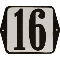 Huisnummer standaard nummer 16