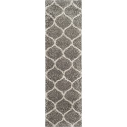 Safavieh Shaggy Indoor Woven Area Rug, Hudson Shag Collection, SGH280, in Grey & Ivory, 69 X 244 cm