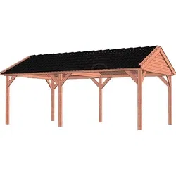 Trendhout douglas overkapping zadeldak Beluta, 680 x 415 cm