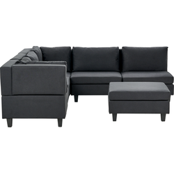 Beliani UNSTAD - Modulaire Sofa-Zwart-Polyester