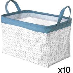 Set van 10 manden met 2 handvatten 38x26x26cm