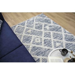 Tagena Modern Blauw vloerkleed -