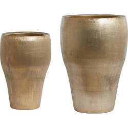 Bloempot Lioux - Goud - Ø43+Ø37cm