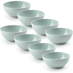 Plasticforte kommetjes/schaaltjes - 8x - kunststof - 12x5cm- mintgroen - Kommetjes