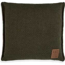 Knit Factory Jesse Sierkussen - Groen - 50x50 cm - Inclusief kussenvulling