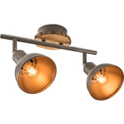 Home sweet home LED opbouwspot Denver 2L - hout