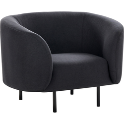 Beliani LOEN - Fauteuil-Zwart-Polyester