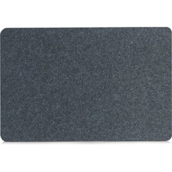 6x Rechthoekige onderleggers/placemats voor borden antraciet grijs 45 x 30 cm - Placemats