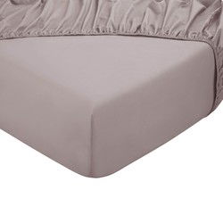 DoubleDry Hoeslaken 100% Natuurlijk Katoen - Eenpersoons 90x200 cm - Zacht & Ademend - Rondom Elastiek - Licht Lila