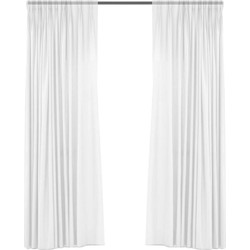 Larson - Luxe ondergordijnen - Met ringen - 3m x 2.5m - Wit