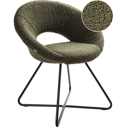 RACHEL - Fauteuil - Groen - Bouclé
