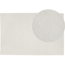 ELLEK - Laagpolig vloerkleed - Gebroken wit - 160 x 230 cm - Wol
