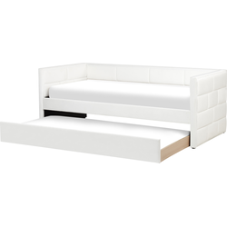 CHAVONNE - Slaapbank - Gebroken wit - 90 x 200 cm - Fluweel
