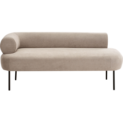 MIRMANDE - Chaise longue - Taupe - Linkszijdig - Polyester