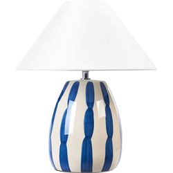 LUCHETTI - Tafellamp - Lichtbeige/Blauw - Keramiek