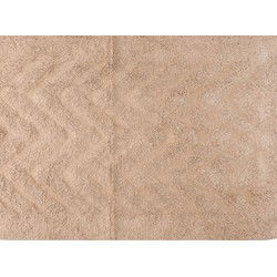 Badmat/badkamerkleed taupe 80 x 50 cm rechthoekig - Badmatjes