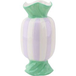 Vase -Flower Vase Toffee Candy - Dolomite - Mint/Lilac - 9,5x9,5x21cm