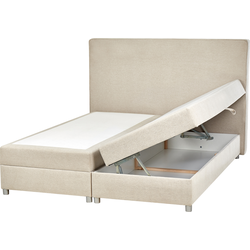 Beliani MINISTER - Boxspringbed-Beige-Polyester