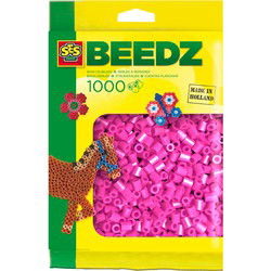 SES Creative Beedz Strijkkralen Neonroze 1000 Stuks