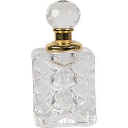 Clayre & Eef Parfum Flesje 3x3x7 cm Transparant Glas