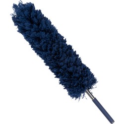 Lifetime Clean plumeau/duster XL - uitschuifbaar - synthetisch - blauw/grijs - 55-142 cm - plumeaus