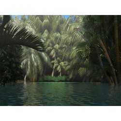 Sanders & Sanders fotobehang tropisch landschap groen - 360 x 270 cm - 600526